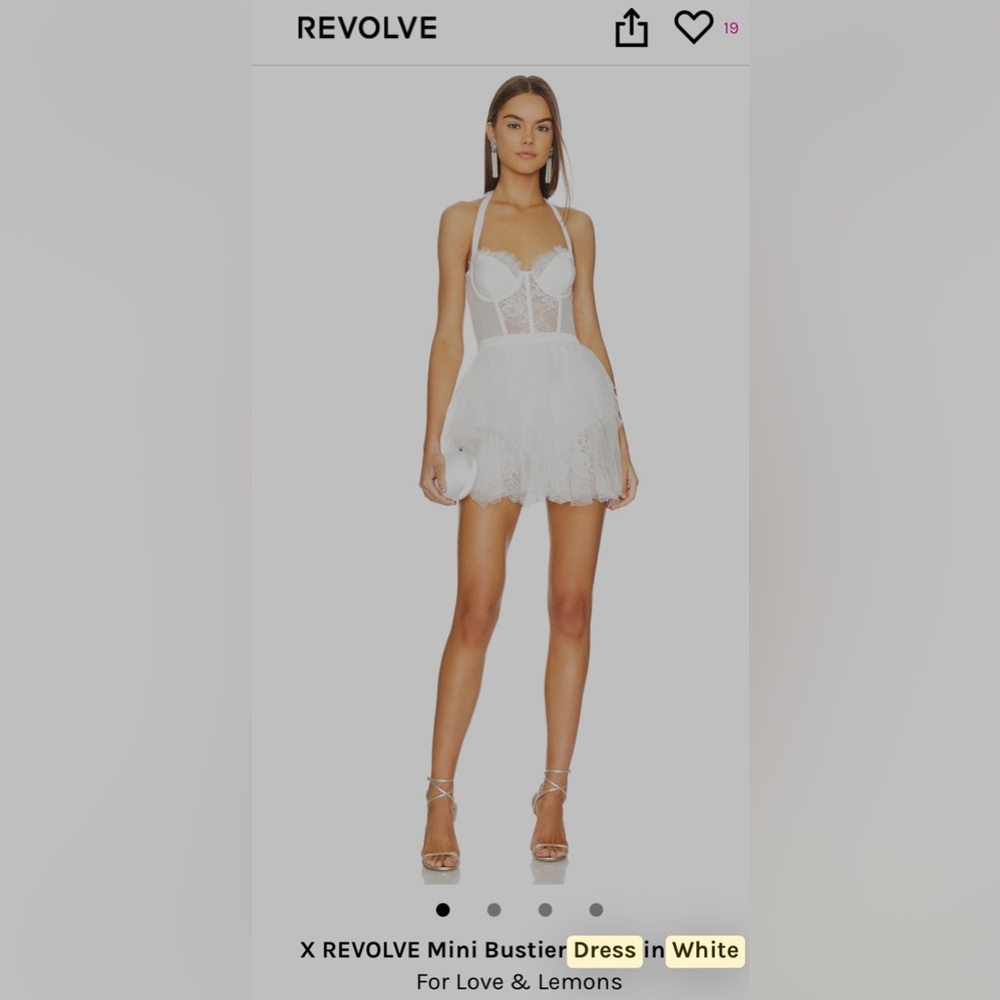 For Love and lemons mini bustier dress